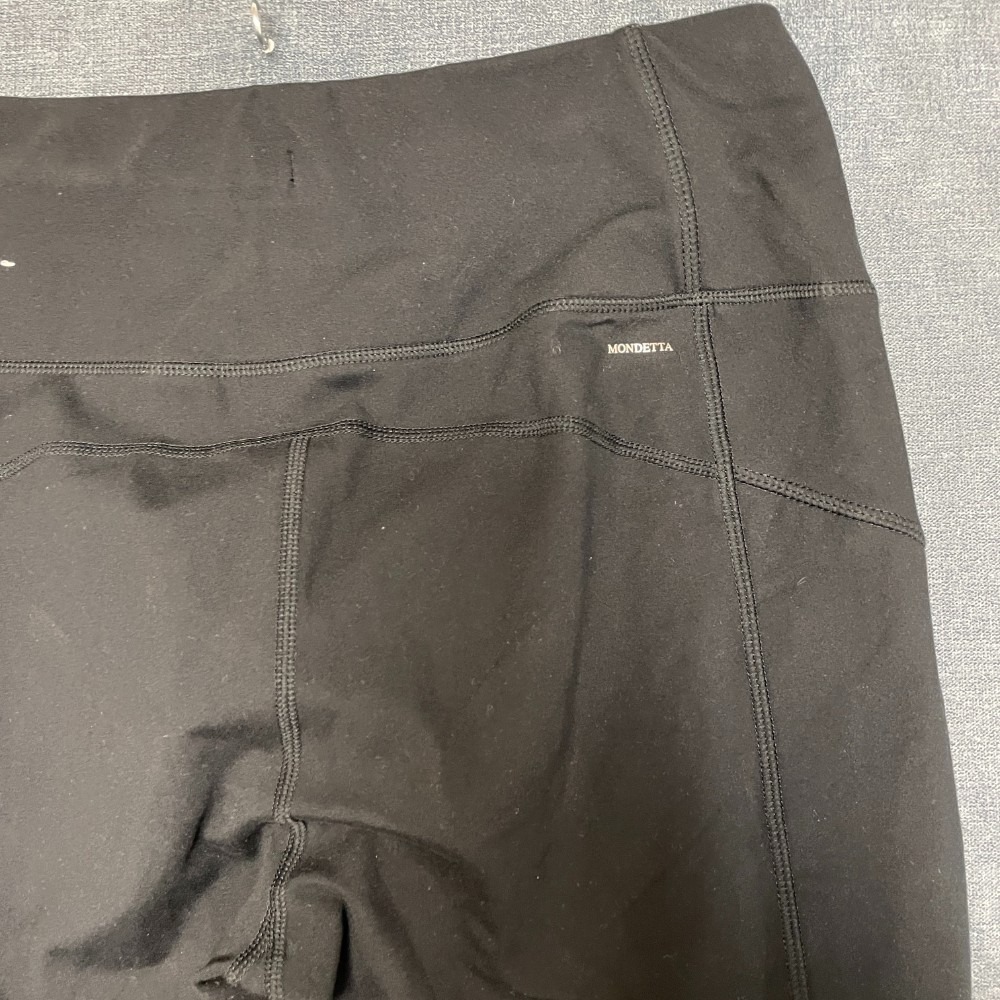 Mondetta Performance Luxury Active Leggings M Black Stretch High Waist Ankle Zip - Picture 13 of 13